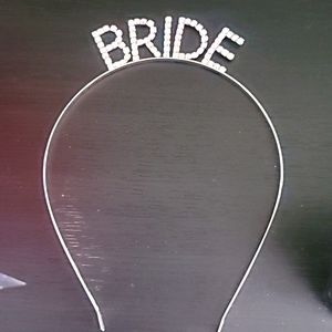 Bride Headband with Diamonds Gold